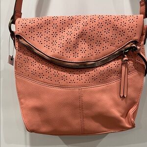 Sonoma Coral Floral Cutout Shoulder Bag
